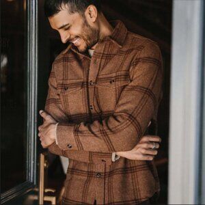 Taylor Stitch Maritime Shirt Jacket in Espresso Plaid Wool